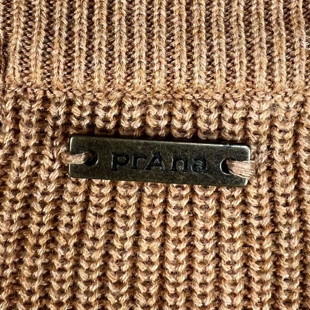 PRANA Desert Rose Earth Tones Brown Color Block Crewneck Sweater Size Small - Picture 6 of 7